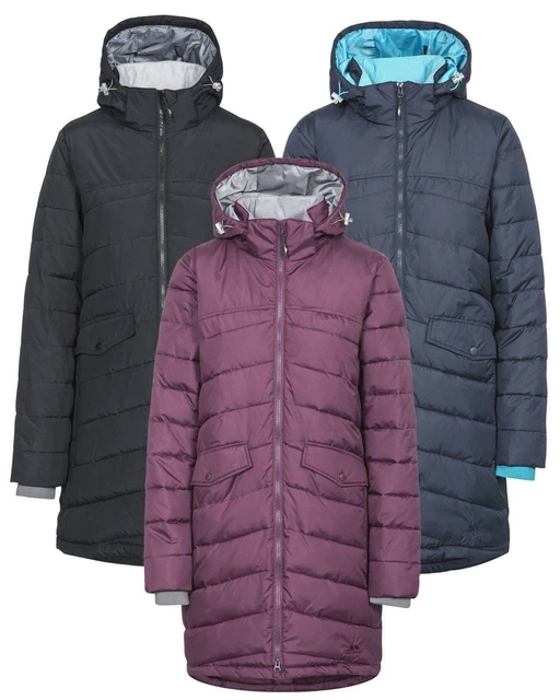 TRESPASS WOMENS HOMELY Padded Jacket Ladies Coat With Removable