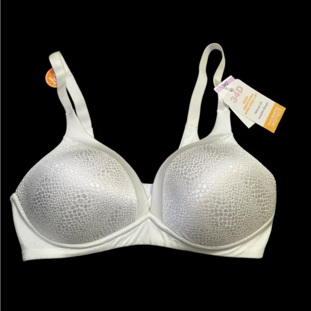 NWT 34D BLISSFUL Benefits Warners White Wire Free Lift Back Smoothing Bra  $18.00 - PicClick