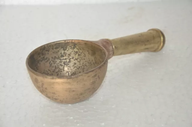 Old Brass Solid Heavy Handcrafted Kitchenware/Spoon, Rich Patina 2