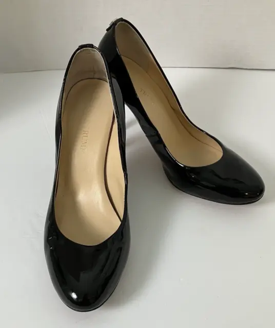 Ivanka Trump Sophia Patent Leather Pump Black Women Size 7.5M- 3.5" Heel