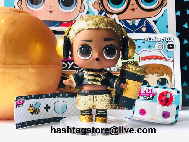 LOL SURPRISE BOYS ROYAL KING BEE BAMBOLA DOLL GOLD ORO CONFETTI