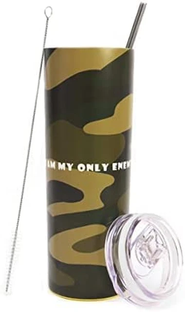 Travel Mug Hot Cold Insulated Coffee Tumbler Lid & Straw Stainless Steel Thermos
