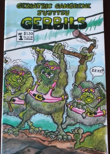 Geriatric Gangrene Jujitsu Gerbils #1 1986 Planet X Production Comic Book