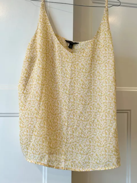 BANANA REPUBLIC Womens XL Yellow Flowy Adjustable Strap Cami Tank w/Lining  NWT