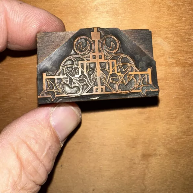 Printing Block “ Beautiful Border Piece “ Copper Face, Nice Details!