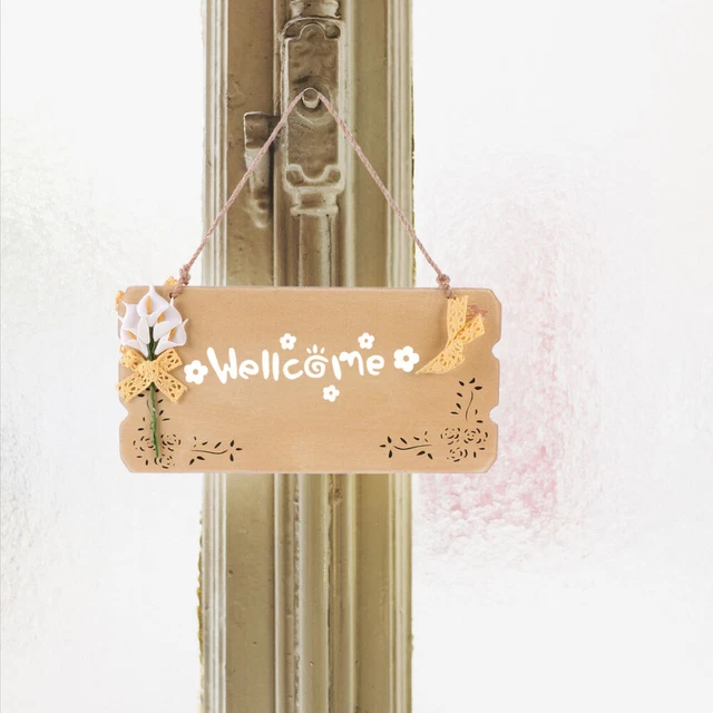 CARTELLO DELLA PORTA D'ingresso Home Decor Appeso Legno Fai Da Vuoto