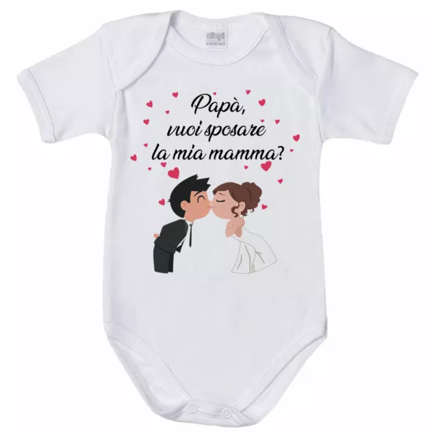 Body Neonato Personalizzato 'La Mamma Mi HA Fatto Bellissima, Papà INTERISTA' - 100% Cotone - Foto 5