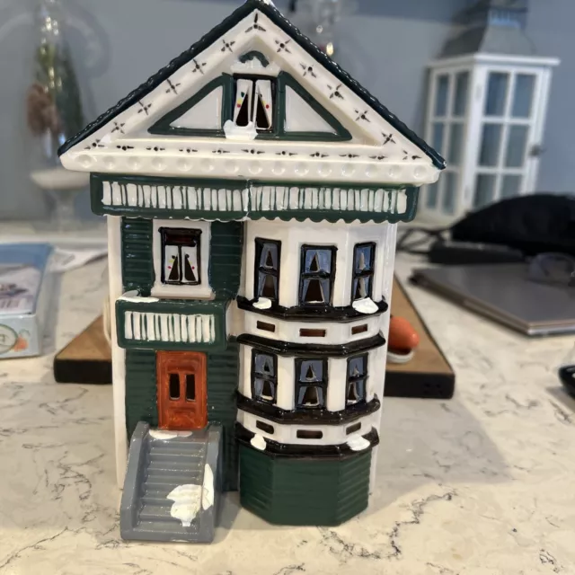 Vintage Dept 56 Beacon Hill House #5055-2 Snow Village W Light Lighted Village