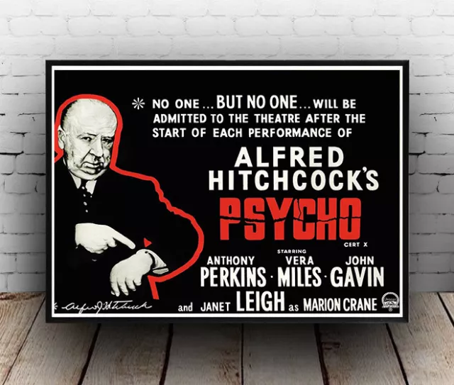 Alfred Hitchcock Psycho : Vintage movie Advertising  Poster reproduction