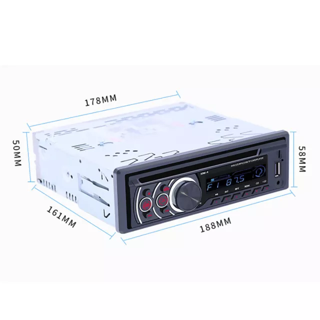 1Din Autoradio mit DVD CD-Player Bluetooth Freisprech-Einrichtung Usb SD Mp3 Aux 3