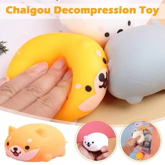 Shiba Inu Kirky Perro Juguete Apretador Estrés Mano T9M Novedad BONITO Adorable F3U8