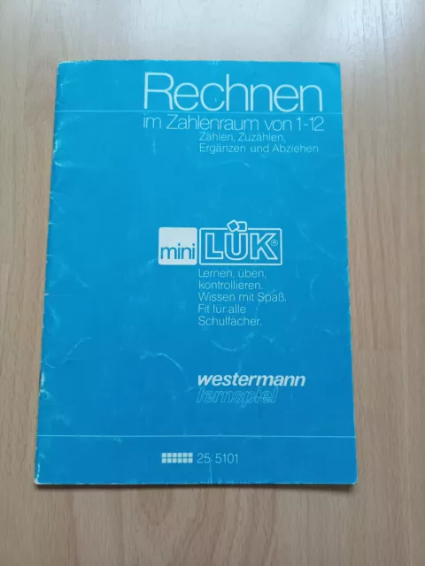 mini LÜK, Rechnen im Zahlenraum von 1-12, Westermann Lernspiel, 1989