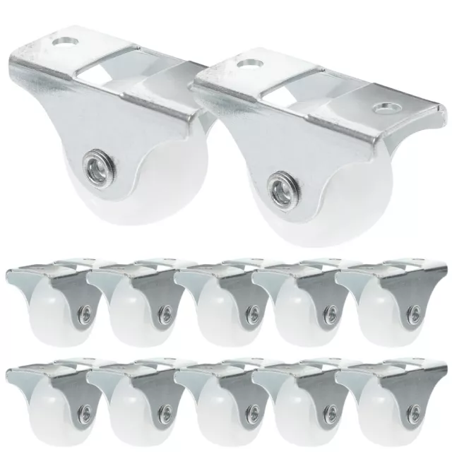 12 Pcs Weiß Pp Schienenrad Stühle Rollenrad Stuhlrollenräder