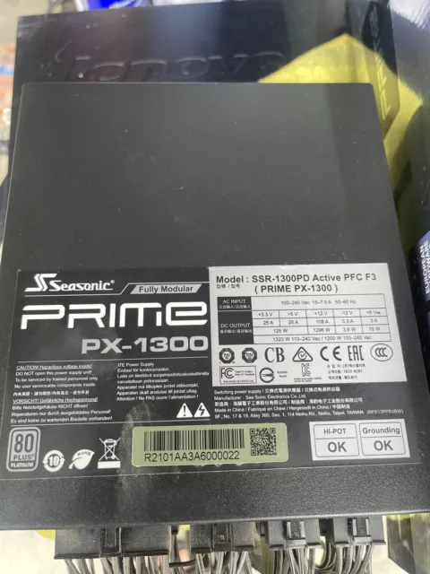 Seasonic PRIME PX-1300 1300W Fully Modular 80 Plus Platinum ATX Power Supply