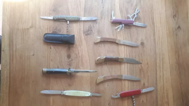 Taschenmesser Sammlung Konvolut Klappmesser, Stilette, etc. lt. Bild