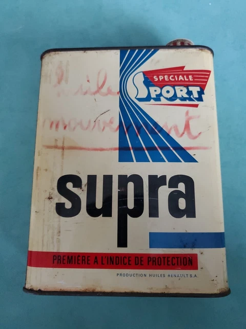 ANCIEN BIDON HUILE SUPRA Spécial Sport 20W40 (Vide) EUR 9,90 - PicClick FR