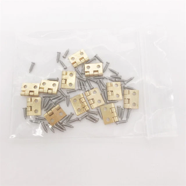 12 Pcs Self Closing Hinges Hardware Cabinet Miniture Decoration