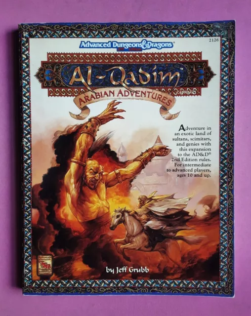 Al-Qadim Arabische Abenteuer - Ad&D 2. Tsr 1992 Dungeons Drachen Rpg Rollenspiel