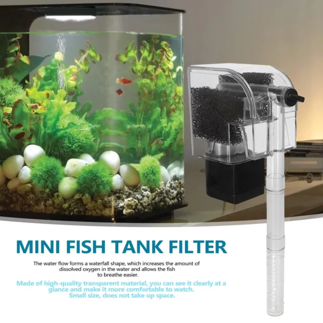 Aquarium Hang on Filter Small Fish Tank Hanging Filter Power Waterfall Filtra