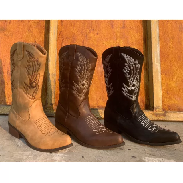 SHESOLE WOMEN'S WIDE Calf Western Cowgirl Cowboy Boots 38 $24.97 - PicClick