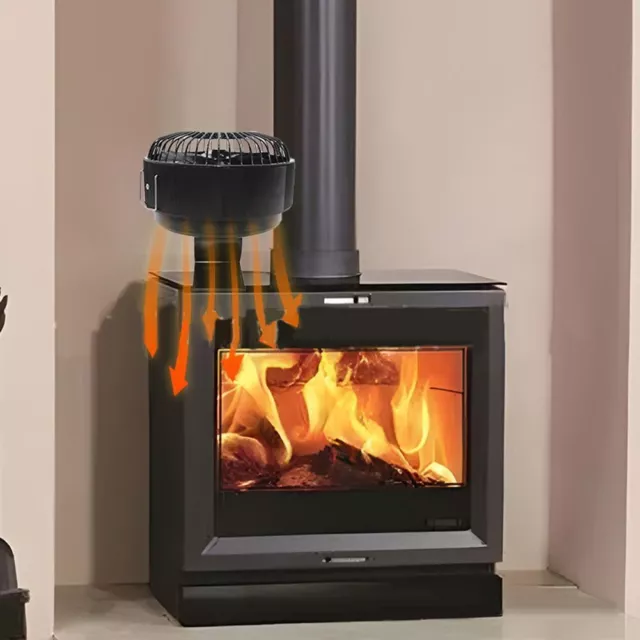 Ventilateur thermique à 7 pales pour cheminée à bois, distribution