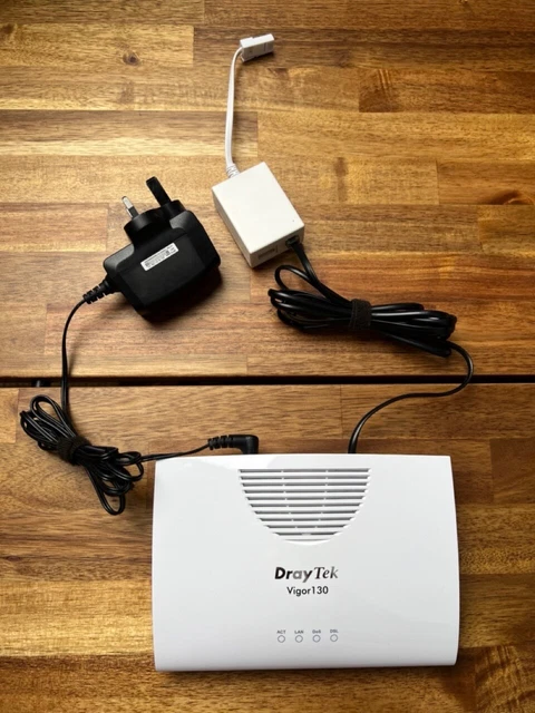 DRAYTEK VIGOR 130 ADSL2+/VDSL2 (FTTC/BT Infinity) Ethernet Modem PPPoE ...