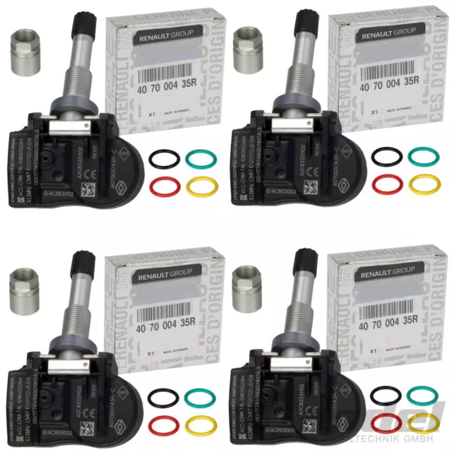 4x ORIGINAL RADSENSOR REIFENDRUCK passend für RENAULT LAGUNA MEGANE SCENIC 3