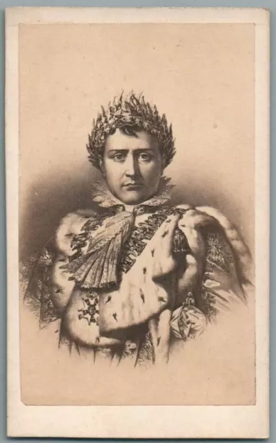 Cdv Portrait Napoleon Couronne Lauriers Photo Napoleone Bonaparte Empire 1860