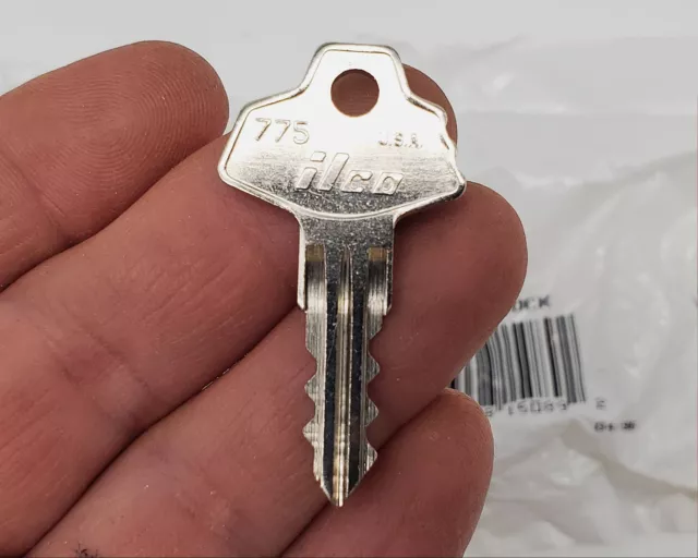 20x Ilco 775 Key Blanks For Fort Lock Cam Locks Nickel Plated NOS