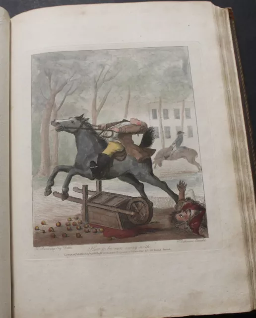Gambado. An Academy for Grown Horsemen.  28 Hand-coloured folio plates. 1788.