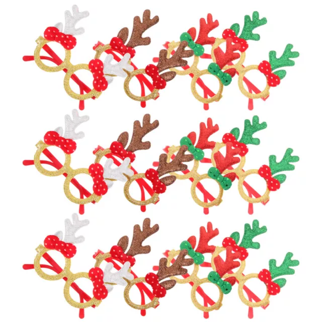 12 PCS M Child Reindeer Eyeglasses Christmas Costume Holiday