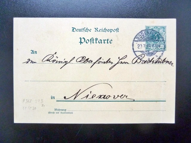 DR-Postkarte P36I, Stempel BODENFELDE nach NIENOVER