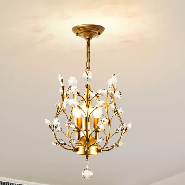 Modern Chandelier Light Crystal Ceiling Light Fixture Flush Mount Ceiling Lamp