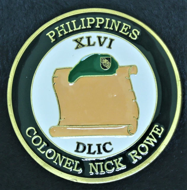 US ARMY SPECIAL Forces Association Colonel Nick Rowe Challenge Coin OC ...