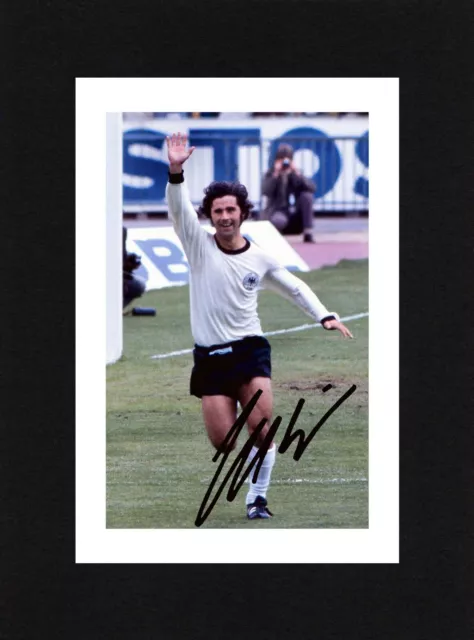 8X6 Mount GERD MULLER Signed PHOTO Print Ready To Frame WEST GERMANY