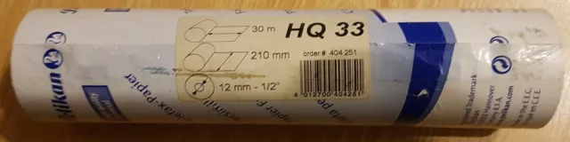 30 m Fax Rolle Thermo Papier von Pelikan HQ 33 - 210 mm - D= 12 mm - Faxrolle