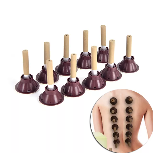 200 x stick-on tubi stick-on autoadesivi Moxa moxibustione massaggio agopupoint