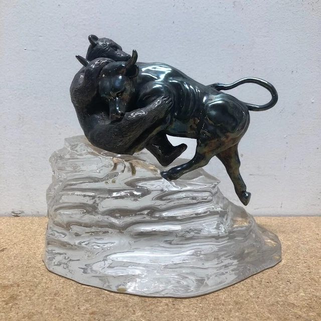 BULL AND BEAR Statue Wall Street Bull Statue Stock Market Gifts 252.00