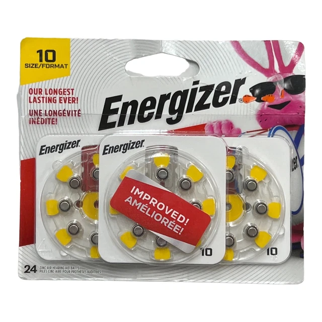 Audífono Energizer talla 10 baterías 24 unidades caducidad 1/26