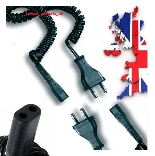 2 Pin Electric Shaver Charger Power Cable/Lead For Philips HQ6646 HQ5430 HQ5461