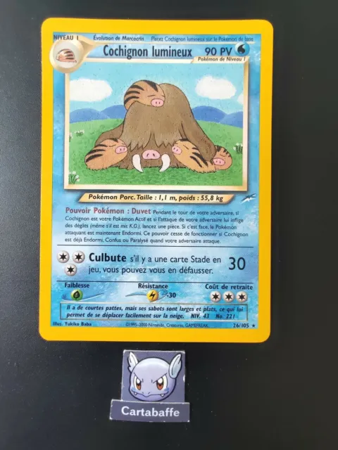 Carte Pokémon Cochignon Lumineux 26/105 Rare Néo Destiny Wizards
