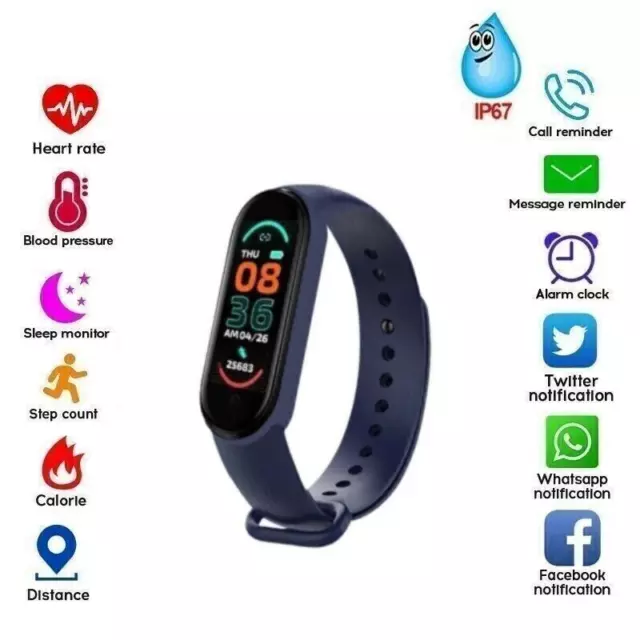 Smart Watch Band Sport Fitness Activity Tracker Adult Kid Fitbit Step Counter