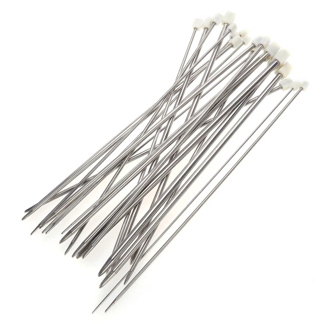11 Pairs Ergonomisches Häkelset Stricknadeln Aus Edelstahl Silver