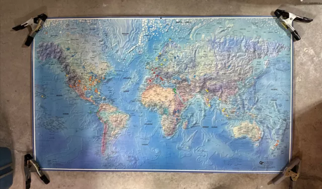 Geditions Geographiques Et Touristiques Double Sided World Map French / English