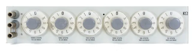GenRad Iet Labs 1434B Decade Resistor Box 6 Dial 1Ω 1.111.110 Ω