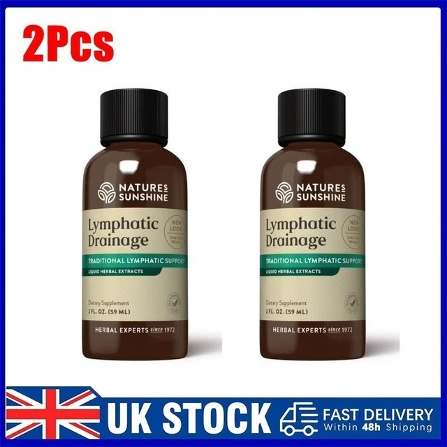 2 PACK NATURE'S Sunshine Lymphatic Drainage Supplement,Relieve Bloating ...