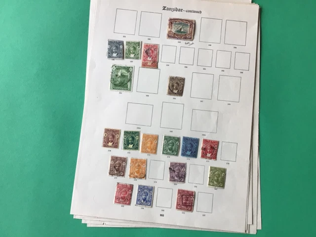 Zanzibar collection album pages  mounted mint & used  stamps   Ref A4683