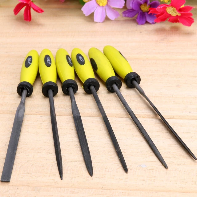 6pcs métal Mini assortiment de râpe diamant aiguille fichier défini polissage sc