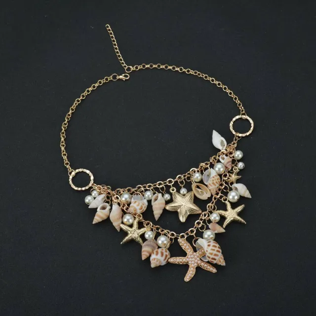 Women Shell Star Necklace Tie Choker Natural Boho Jewelry Gypsy Bohemian Ethnic 3