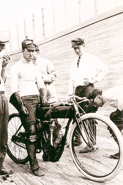 BOARD TRACK MOTORCYCLE Racer - 1920S Motor Racing Old Photo $9.00 ...